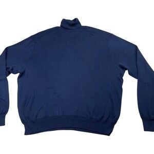 Ralph Lauren Polo Golf Turtleneck Men's XL 100% Pima Cotton Sweater‎ Navy